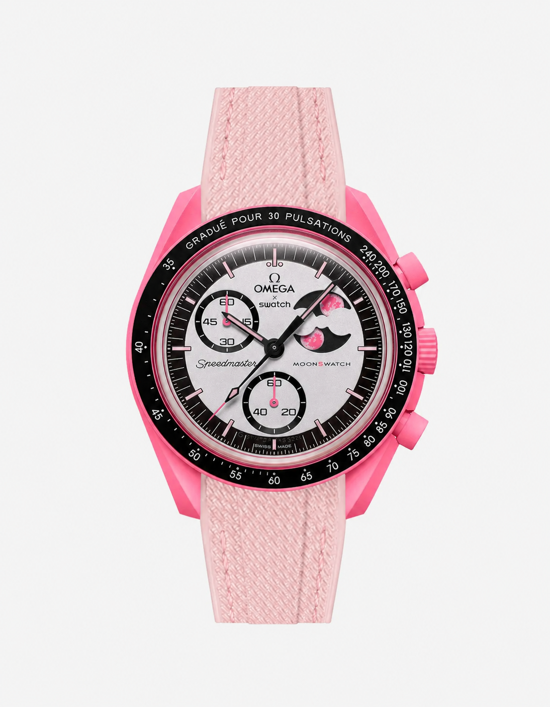 Mission to The Pink Moonphase Omega X Swatch MoonSwatch